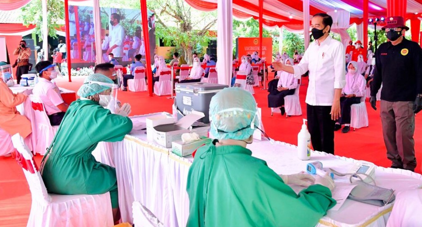 COVID-19 – 56,04 juta warga Indonesia telah mendapat vaksin dosis pertama