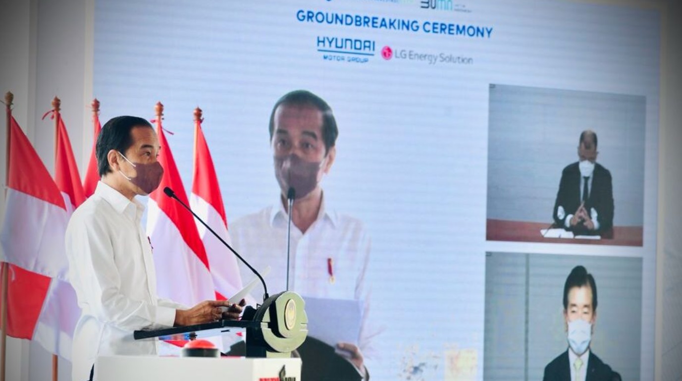 Pembangunan pabrik baterai kendaraan listrik pertama di Indonesia dimulai