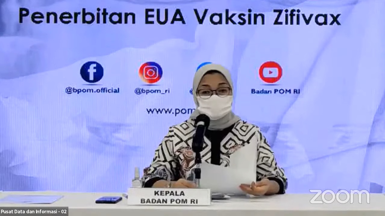 COVID-19 – BPOM keluarkan izin penggunaan darurat vaksin Zifivax
