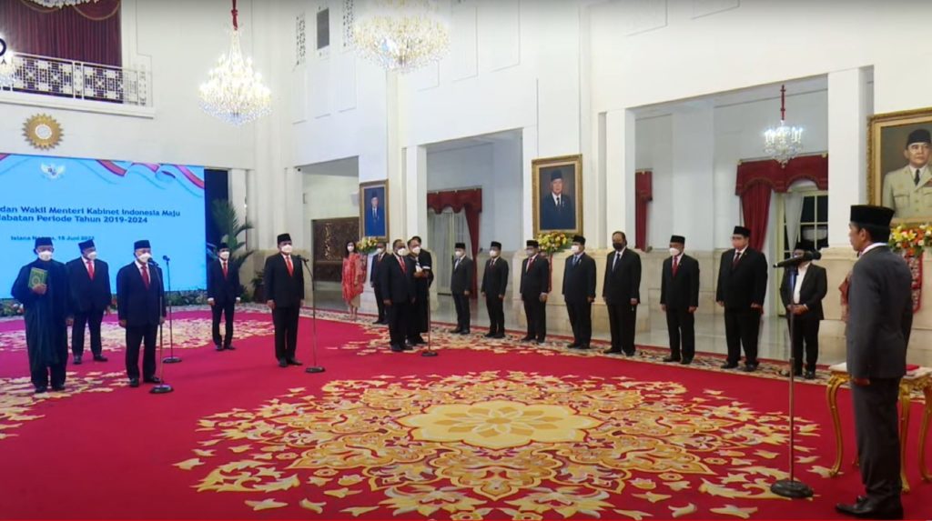 Presiden lantik menteri, wakil menteri Kabinet Indonesia Maju