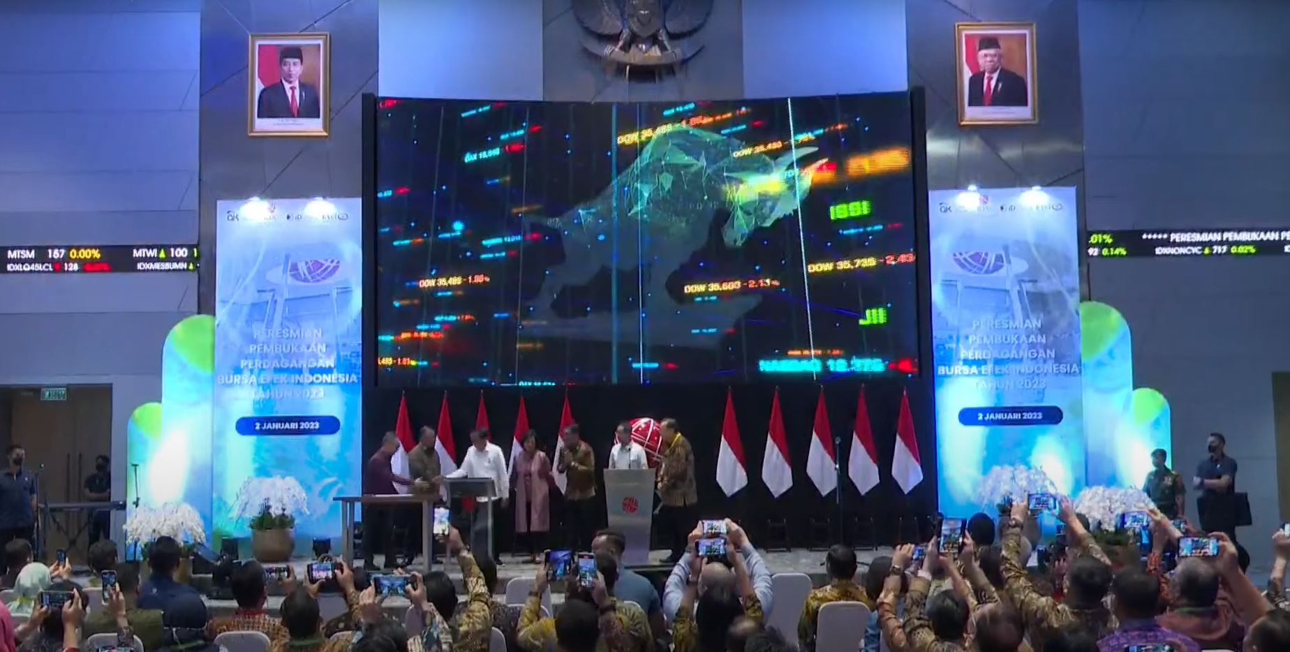 Stock exchange trading of Indonesia