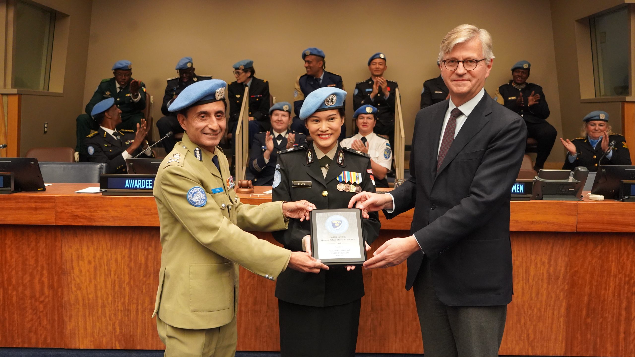 The Indonesian police woman