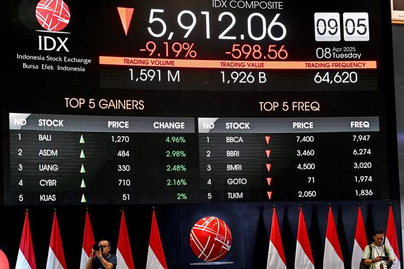 bursa saham Indonesia menghentikan