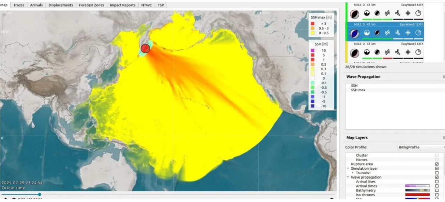tsunami yang berpotensi terjadi